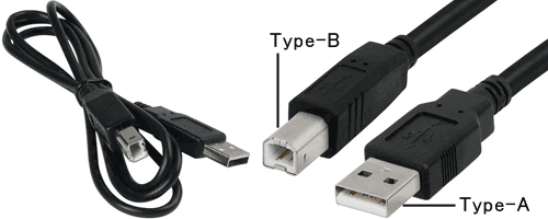 USB Type-A to B ケーブル